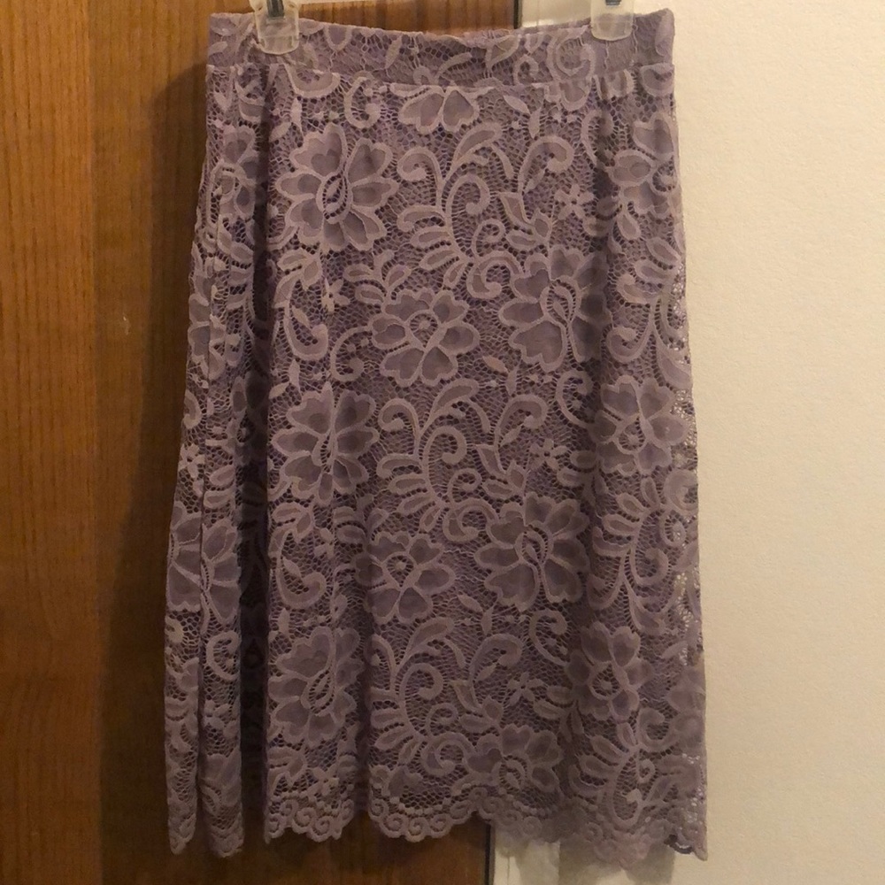 Below the knee lace skirt